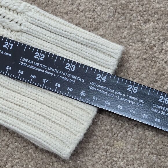 Gap Women's Beige Open Front Bomber Cardigan Sweater Cuff Sleeve Cable Knit Lg - Picture 7 of 10